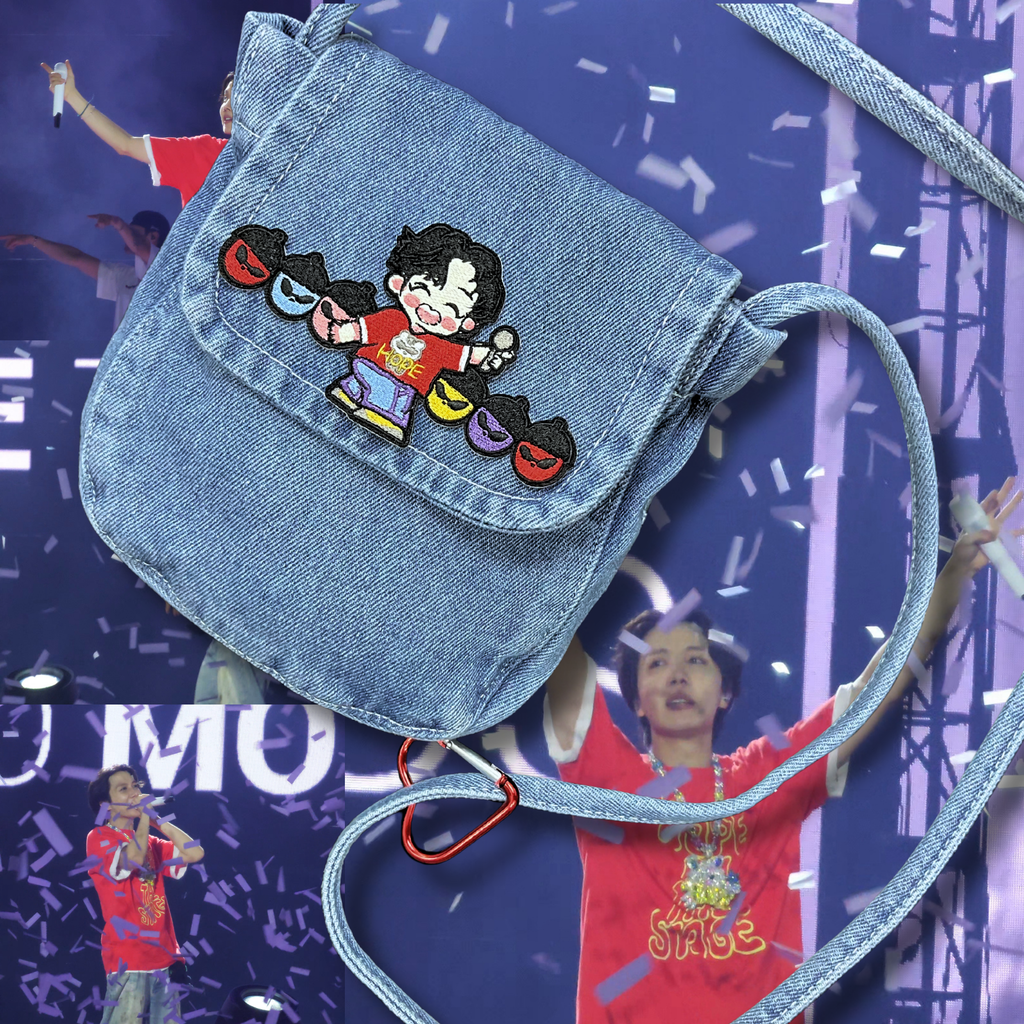 [HOTS Memories] Denim Crossbody Bag — Neuron Dance featuring Hobi & Pinecone