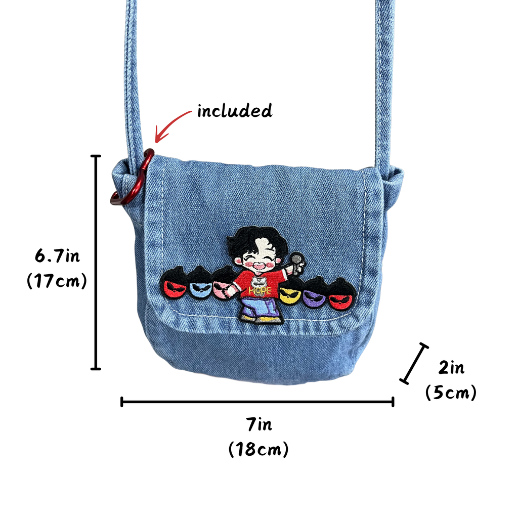 [HOTS Memories] Denim Crossbody Bag — Neuron Dance featuring Hobi & Pinecone