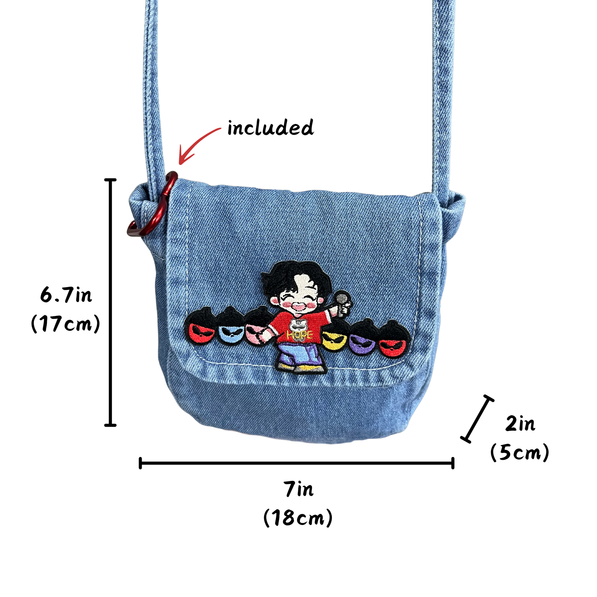 [HOTS Memories] Denim Crossbody Bag — Neuron Dance featuring Hobi & Pinecone